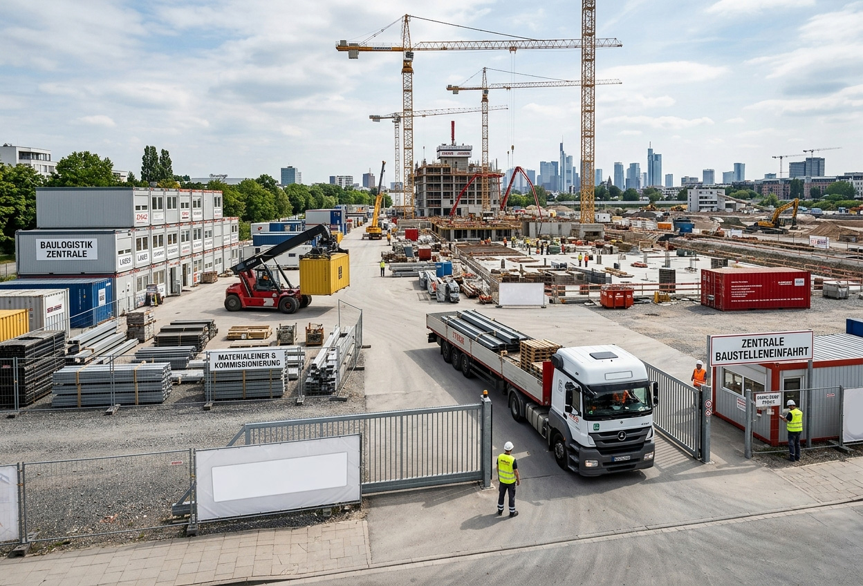 Strukturierte Baulogistik Baustellenorganisation und Objektservice in Steinbach